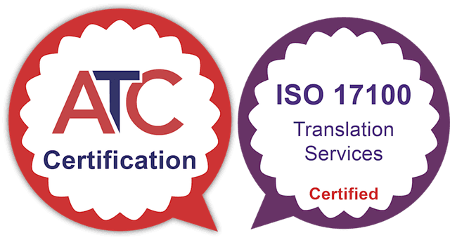 ATC Certified, ISO 17100 Translation Services Certified